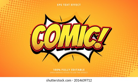 Comic Text Effect 100% Editable Eps File	