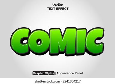 comic text effect with graphic style and editable.