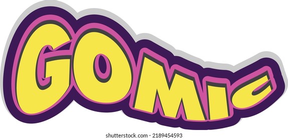  Comic text effect template with 3d bold style use for logo
