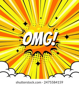 Comic Text OMG! Pop Art style