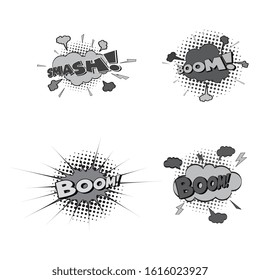 Comic Text, Pop Art style.Cartoon sound effect illustration