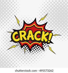 Comic Text, Pop Art style.CRACK.