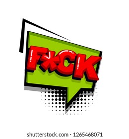 comic text sound effects pop art style. Vector speech bubble word and short phrase cartoon expression illustration. Comics book colored background template.