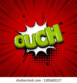comic text sound effects pop art style. Vector speech bubble word and short phrase cartoon expression illustration. Comics book colored background template.
