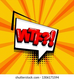 comic text sound effects pop art style. Vector speech bubble word and short phrase cartoon expression illustration. Comics book colored background template.