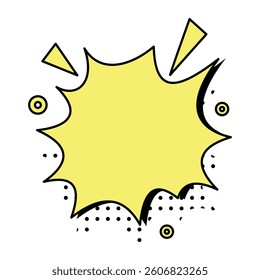 Comic text speech bubble. Speech chat graphic element
