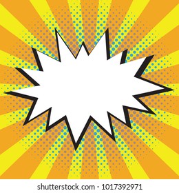 Comic text speech bubble vector