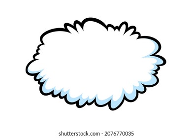 Comic thinking speech bubbles. Think shapes like in comicbooks. Vector illustration isolated in white background