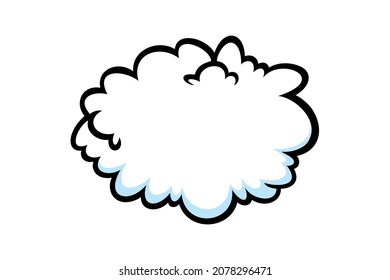Comic thinking speech bubbles. Think shapes like in comicbooks. Vector illustration isolated in white background