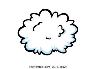 Comic thinking speech bubbles. Think shapes like in comicbooks. Vector illustration isolated in white background