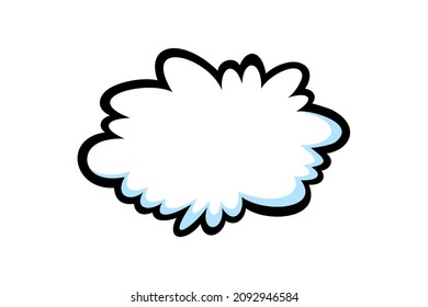 Comic thinking speech bubbles. Think shapes like in comicbooks. Vector illustration isolated in white background