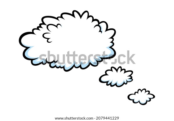 Comic Thinking Speech Bubbles Think Shapes Stock Vector (Royalty Free ...