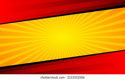 Comic thumbnail background red and yellow