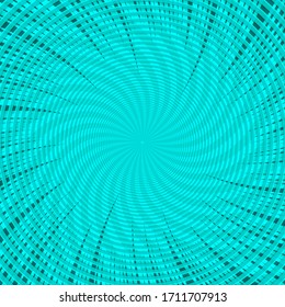 Concepto dinámico abstracto de color turquesa cómico con efectos radiales de anillos. Ilustración del vector