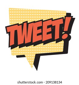 comic tweet pop art background, illustration in vector format
