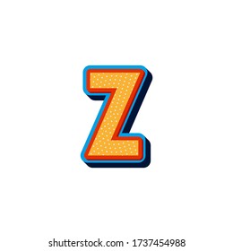 Comic VECTOR 3D FONT LETTER Z
