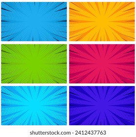 comic vector background in all colors