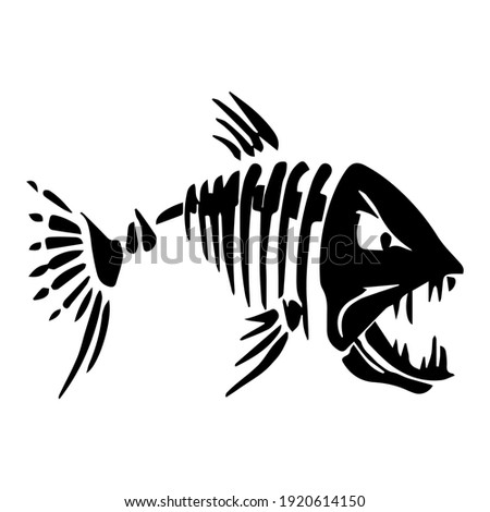 Comic Vector Image Of Fish Skeleton