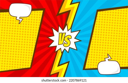 Comic versus background template design