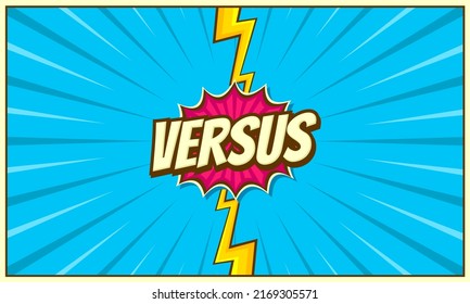 Comic versus battle background template