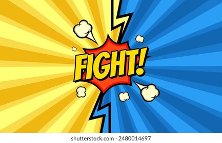 Plantilla de fondo de cómic versus lucha de batalla