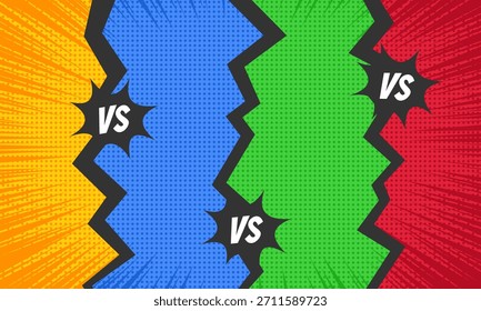 Cómic contra batalla en cuatro colores