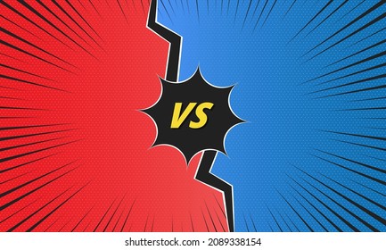Comic versus battle pop art background