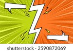 Comic versus battle template background