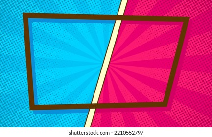 Comic contra fondo abstracto de lucha
