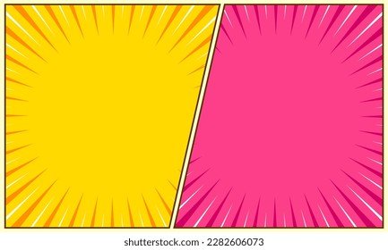 Comic versus fight background design