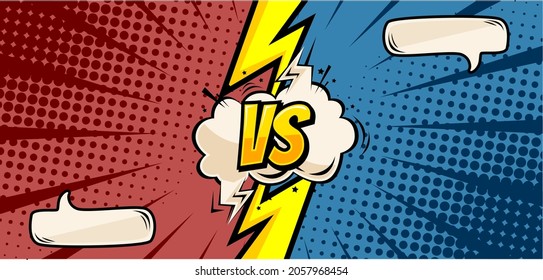 comic versus fight background template
