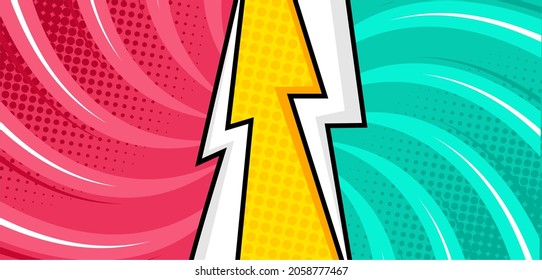 comic versus fight background template