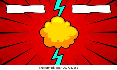 comic versus fight background template