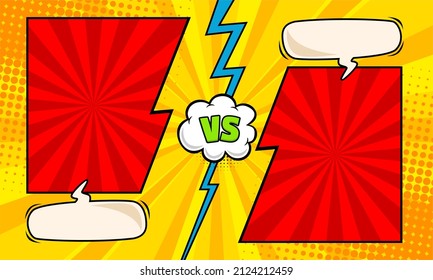 Comic versus fight background template