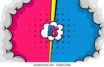 Comic versus fight background template
