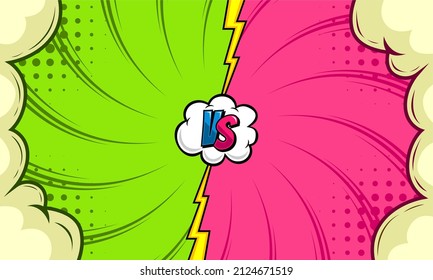 Comic versus fight background template