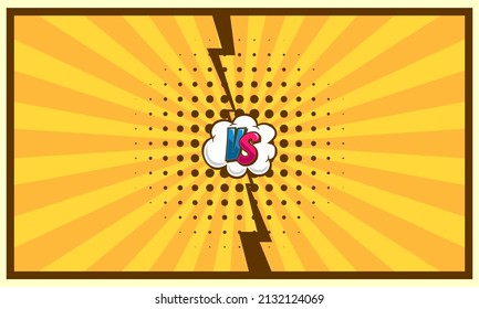 Comic versus fight background template