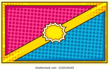 Comic versus fight background template