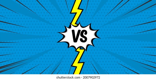 comic Versus  fight backgrounds design with halftone. Vector illustration