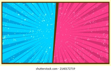 Comic versus fight cartoon background