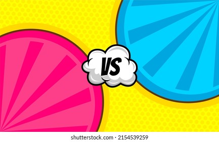 Comic versus fight template background