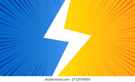 Comic versus halftone burst background