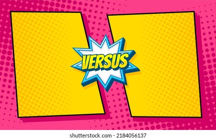 Diseño de fondo de comic versus plantilla