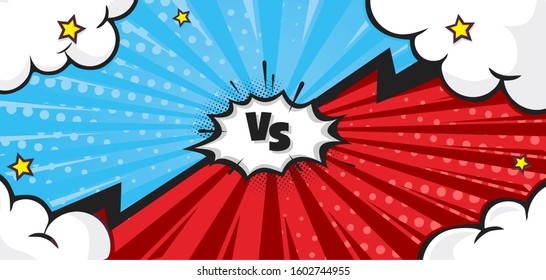 comic versus template background vector