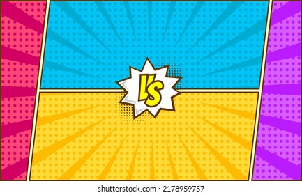 comic versus vs background template