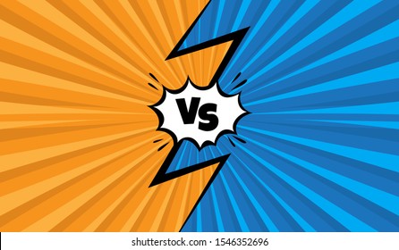 Comic VS Background with Blue Orange