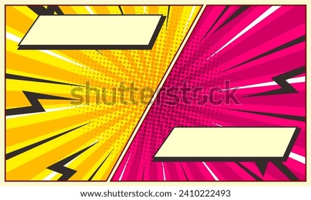 Comic vs battle fight background template