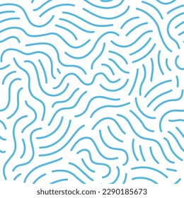 Comic wavy squiggle texture background. Curved waved stripes, lines seamless pattern. Abstract minimal line doodles print. Vector illustration for wallpaper design, fabric, textile, paper wrapping