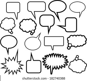 Comic Word Balloon Icons