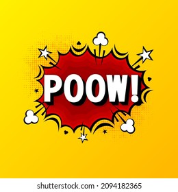 Comic word Boom. Comics speech bubble template. Cartoon style comic dialog cloud. Pop art explosion. Vector illustration.